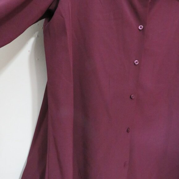 Calvin Klein Deep purple long sleeve work top size XL - Picture 7 of 10